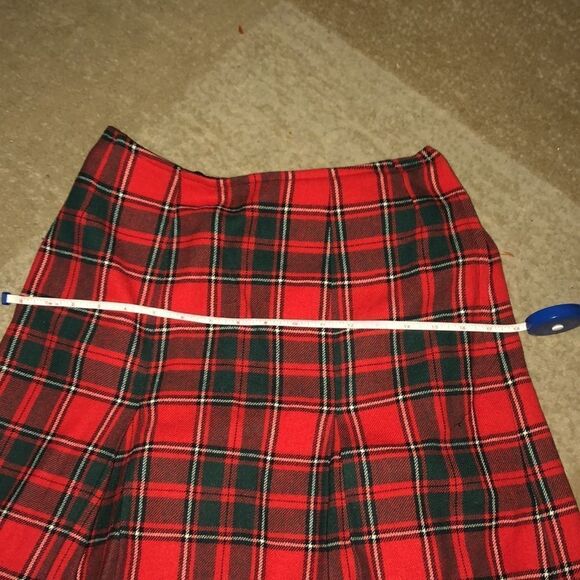 Pendleton vintage 100% wool skirt red and green - Picture 5 of 6